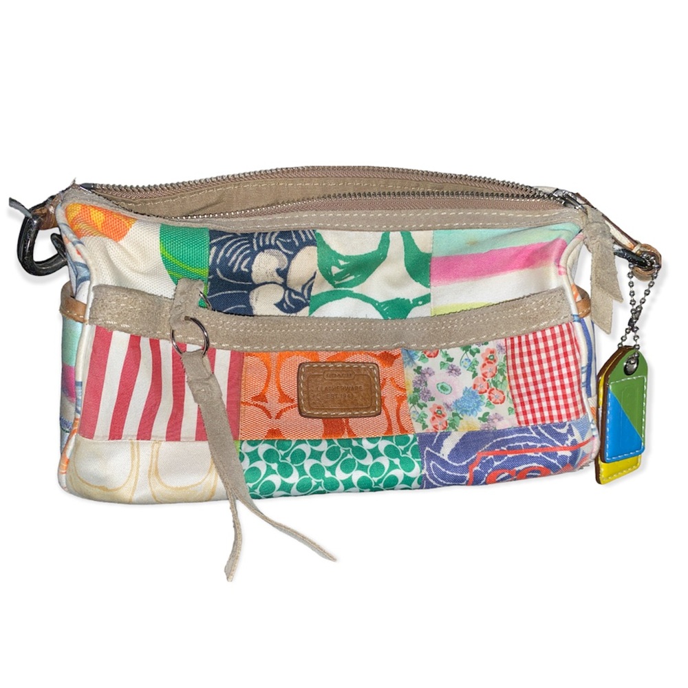 Coach patchwork multi color bag